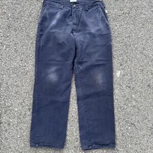 Tyndale FR  Pants Men's Size 36x32  Navy U250T Flat Front Slash Pocket Str  Leg